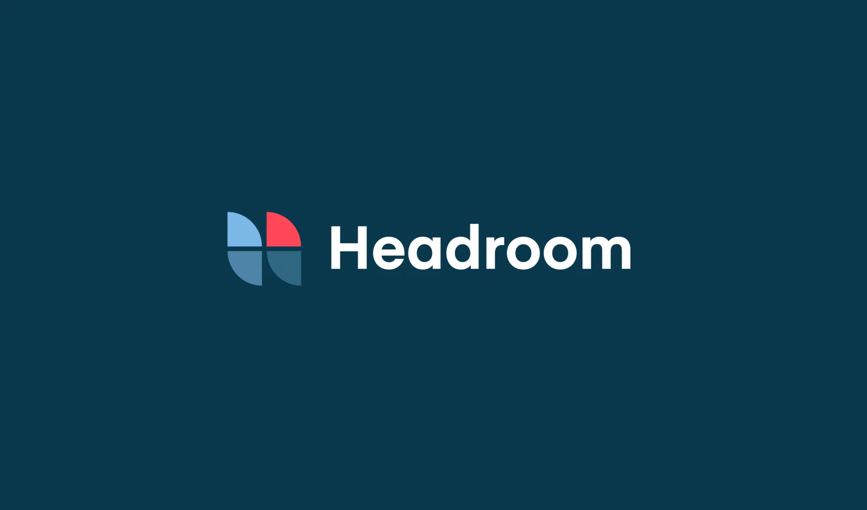 Headroom logo on a dark teal background