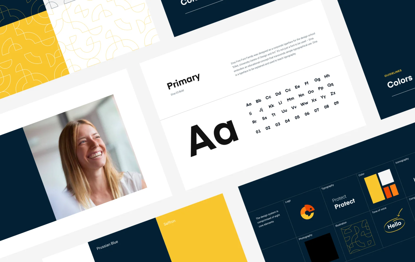 Chiron brand identity moodboard with color palette, typography and photography style