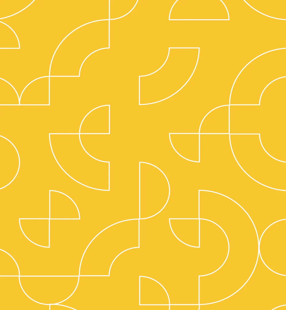 Yellow geometric quarter-circle pattern from the Chiron brand identity