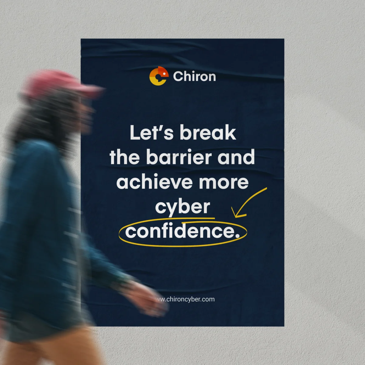 Chiron poster with headline Let's break the barrier and achieve more cyber confidence