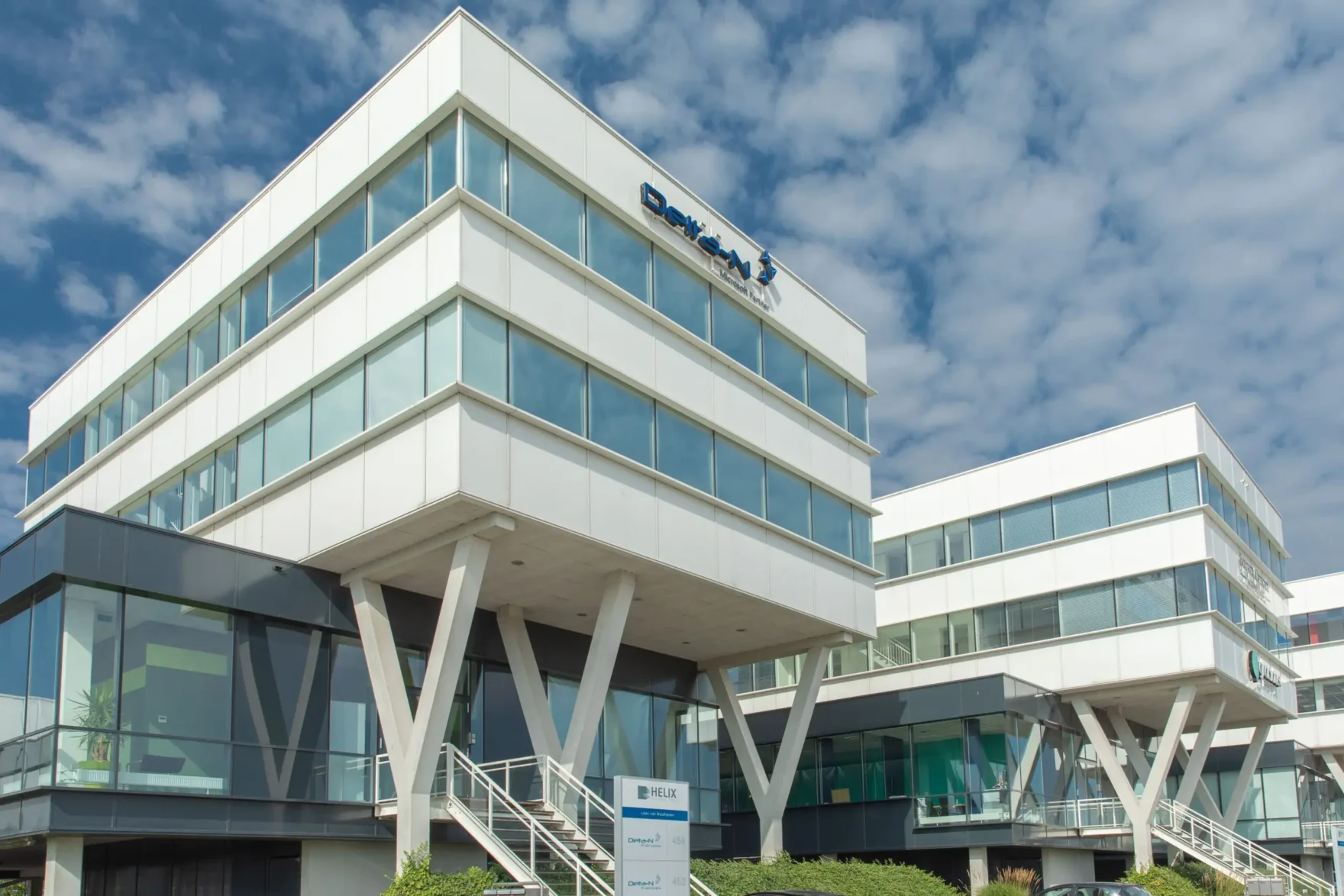 Exterior of the Delta-N office building, Mars' new tech innovation client