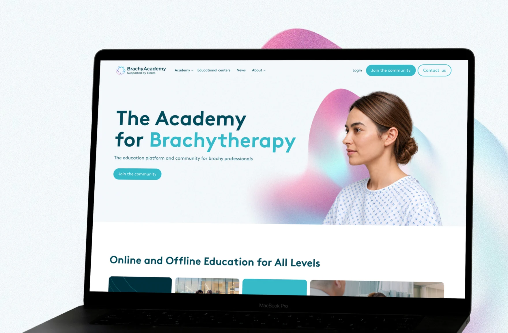 BrachyAcademy website design for Elekta
