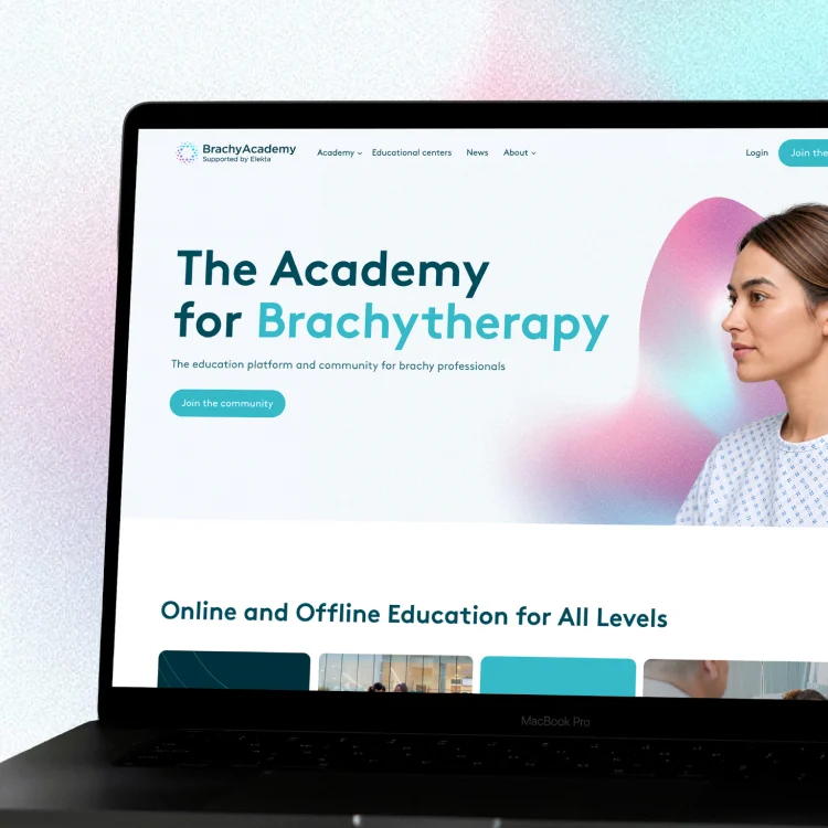 BrachyAcademy website design for Elekta