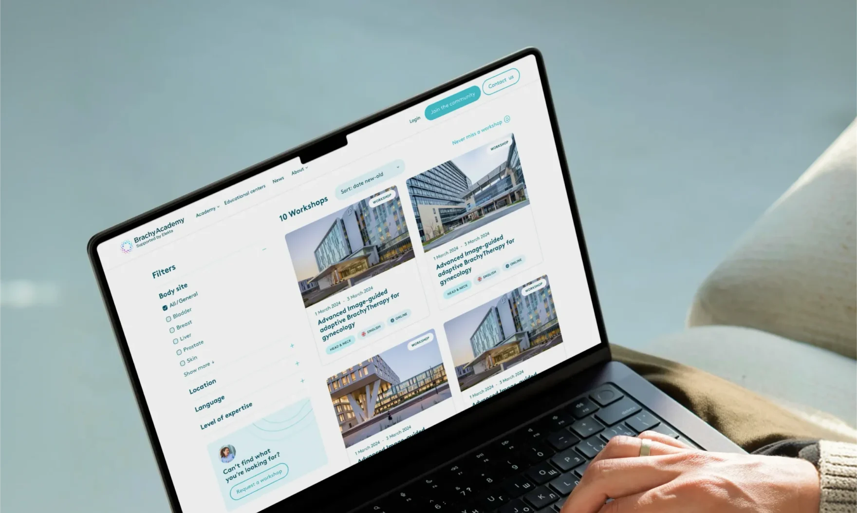 BrachyAcademy website design for Elekta