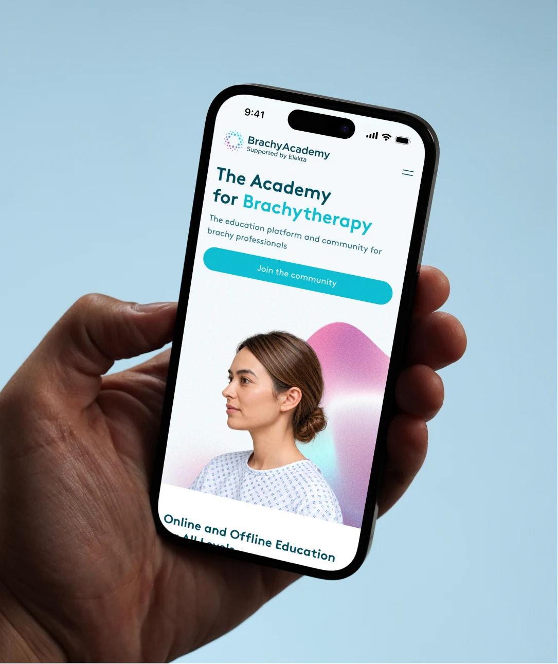 BrachyAcademy website design for Elekta