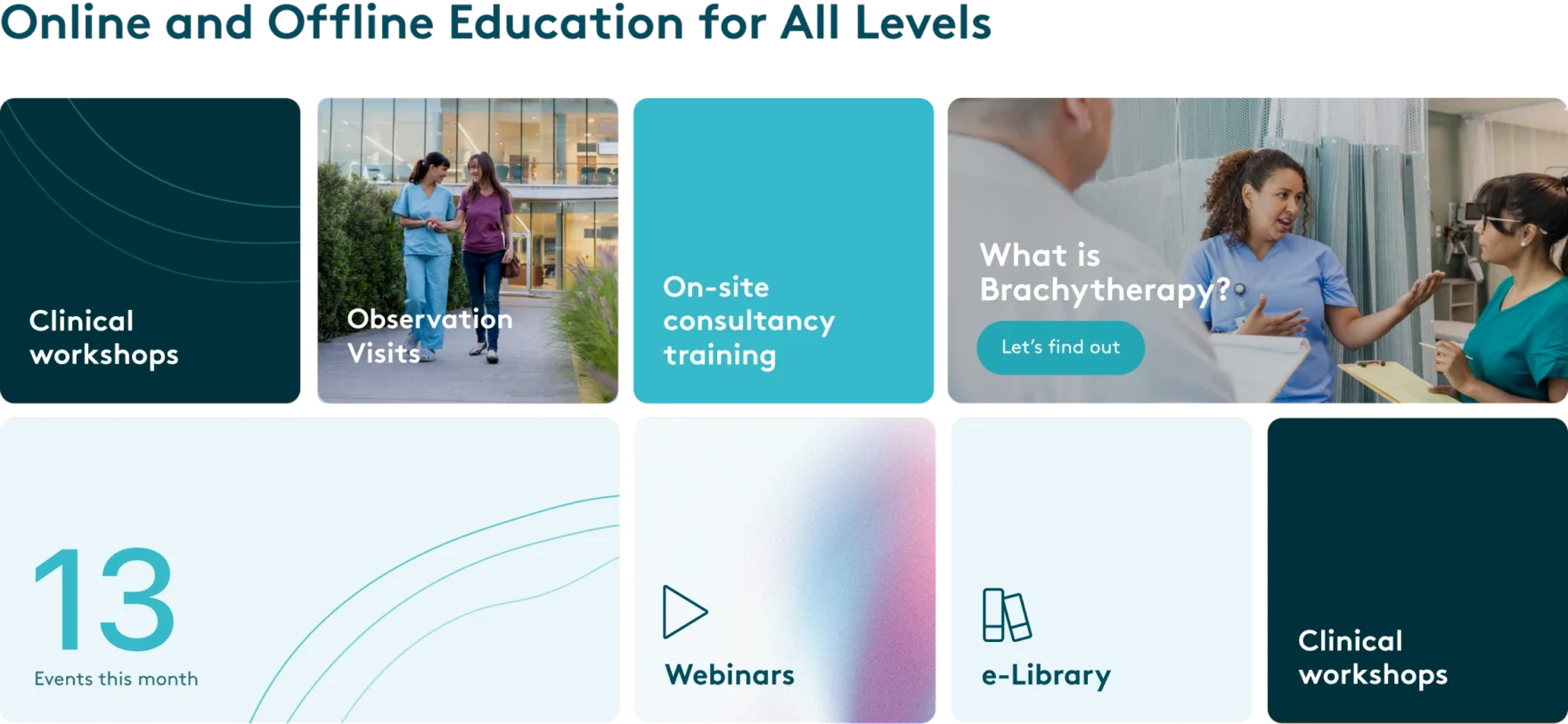 BrachyAcademy website design for Elekta